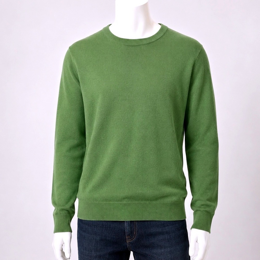Brooks Brothers 346 Mens XL Masters Green Cotton Cashmere Sweater Quiet Luxury